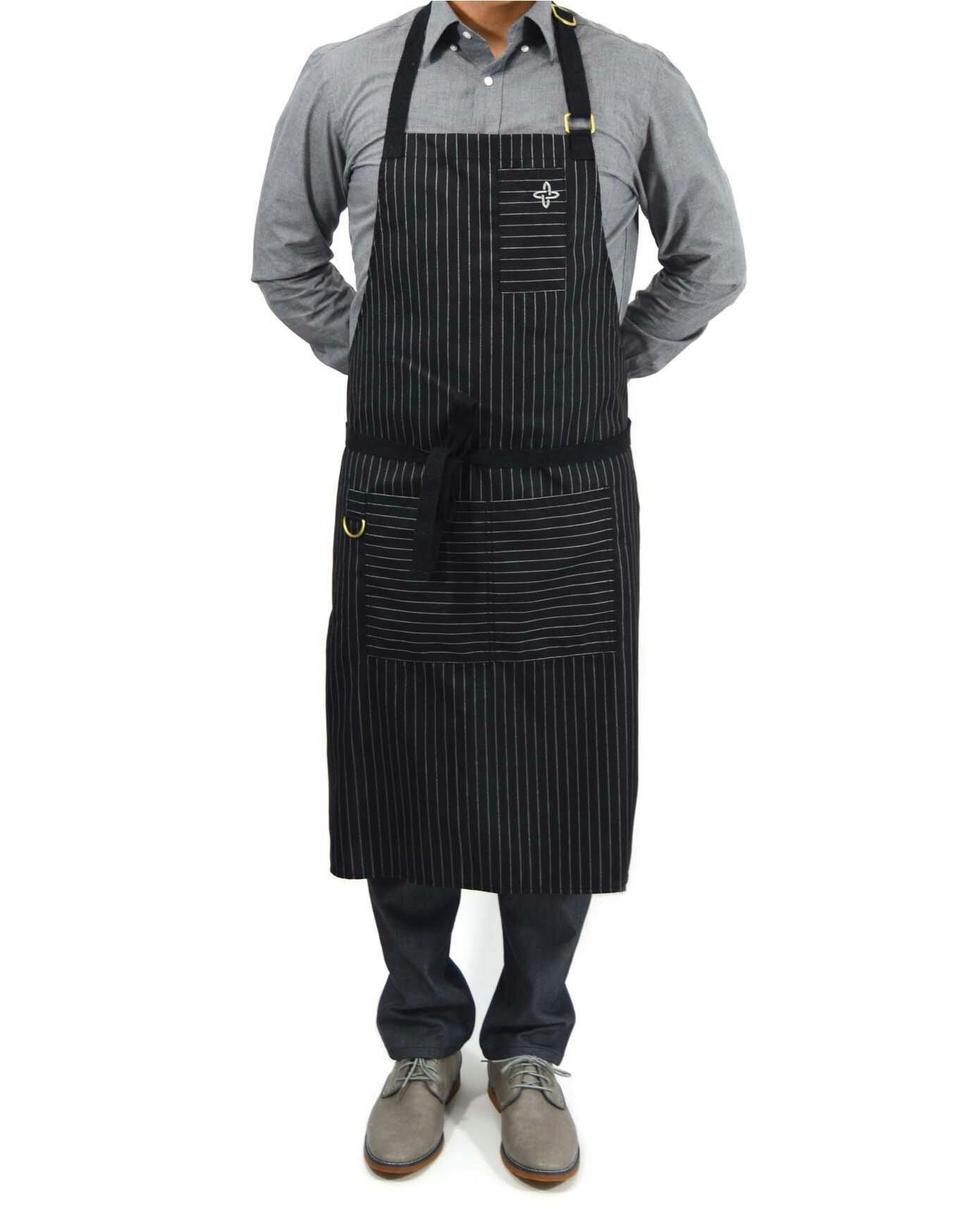 Boldric Stripe Bib Apron Boldric Stripe Bib Apron