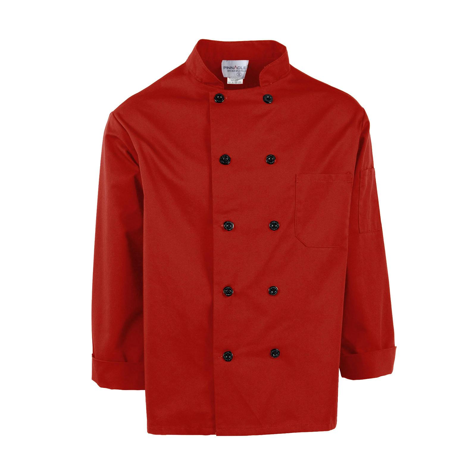 Pinnacle Red Long Sleeve Chef Coat